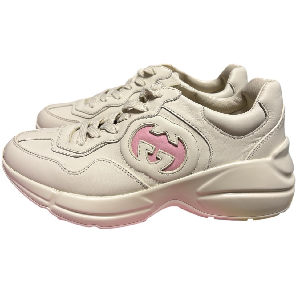 Gucci Cream and Pink Chunky Sneakers